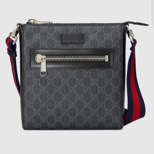 Gucci black monogram messanger bag